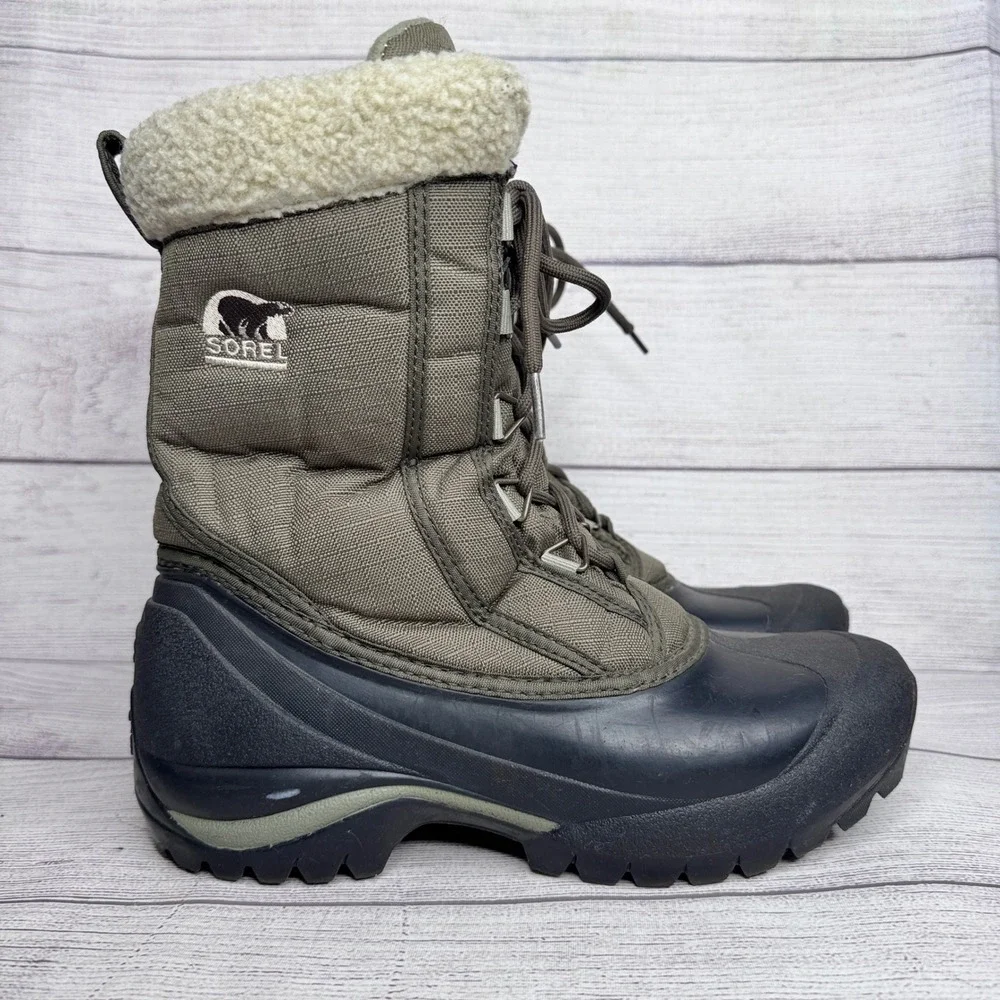 Sorel Cumberland Womens size 7.5‎ Winter Boots Green Black Insulated NL1436-969